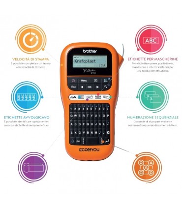 Brother Etikettiermaschine für Kabeln QWERTY 9-12mm EGO4YOU