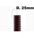 Faltenschlauch BRAUN mit fadenhebels, Durchmesser 25mm, je meter