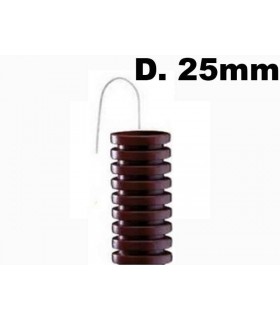 Faltenschlauch BRAUN mit fadenhebels, Durchmesser 25mm, je meter