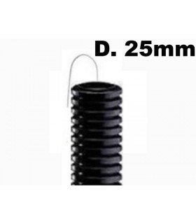 Wellschlauch SCHWARZ mit fadenhebels, Durchmesser 25mm, je meter