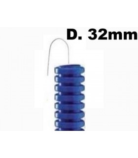 Faltenschlauch BLAU mit fadenhebel-32mm Durchmesser, je meter