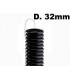 Wellschlauch SCHWARZ mit fadenhebel-32mm Durchmesser, je meter