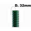 Faltenschlauch GRÜN mit fadenhebel-32mm Durchmesser, je meter