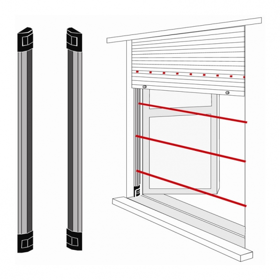 Bentel Infrarot-Barriere IR für Fenster und Türen BAR100N