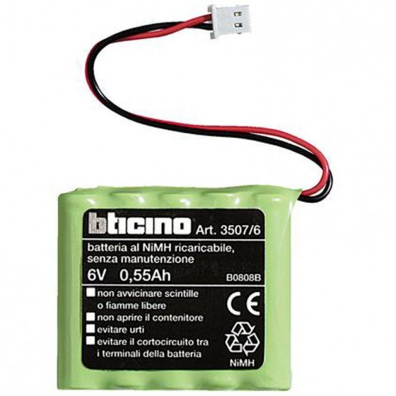 Bticino 6V 0.5Ah Batterie für Innensirenen und Einbruchmeldeanlagen 3507/6