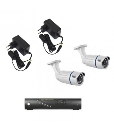 Videoüberwachungsset BPT mit Videorekorder und Zwei Kameras 64811590.