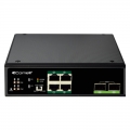Comelit 4-Port PoE + 2 SFP Gigabit Netzwerk-Switch auf DIN-Schiene IPSWP06N02A