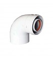 Koaxiale 90°-Kurve für Rauchgasabzugs-Warmwasserbereiter Baxi 60/1000 KHG71410151