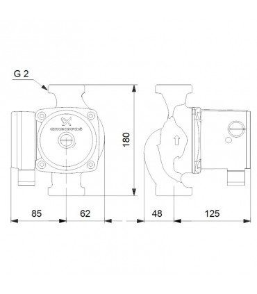 Grundfos Heiss-Wasserpumpen für den privaten Anwender UPS 32-80 N 180 95906448