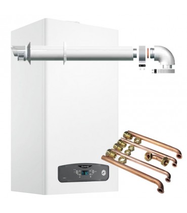 Ariston CARES S 24kW Kondensationskessel mit Abgassatz und Armaturen 3301637