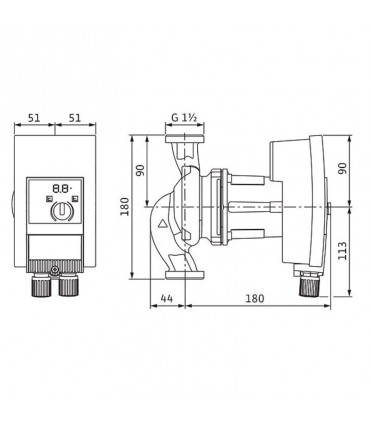 Umwälzpumpe mit Nassläufer Wilo Maxo 25/0,5-10 PN 10 2120640