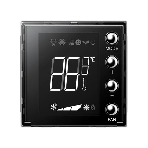 Bticino Unterputz-Thermostat für MyHome mit beleuchtetem Display, 2-modulig H4691