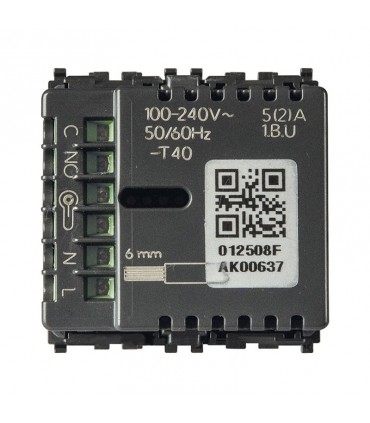 Vimar 2-Modul-Drehthermostat mit Bildschirm Farbe Weiß 02970.B