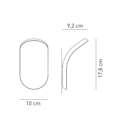 AxoLight LED-Wandlicht LIK 16,6W 3000K weiß APLIKXXXBCXXLED