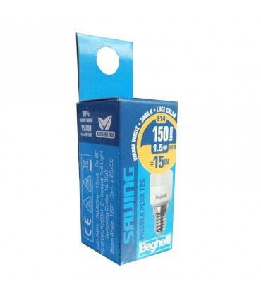 Beghelli kleine Birne Glühbirne LED 1.5W E14 3000K 56175