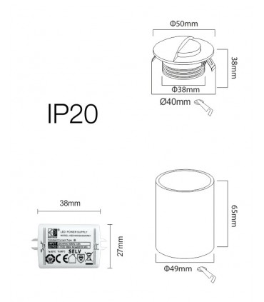 Segnapassi Led-für den Innen-Beneito Faure ILO 2W 3000K-Weiß-4126