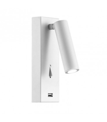 Wandleuchte LED Beneito Faure SOWIE 4W 2700K Weiß mit USB-4142