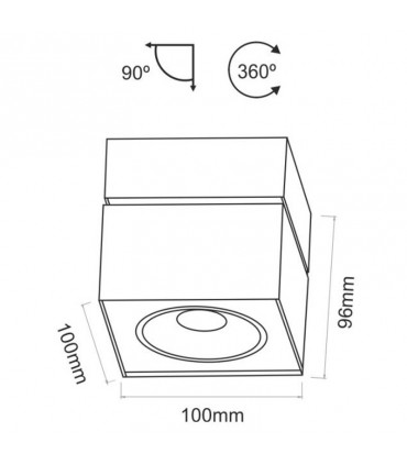 Wandleuchter Beneito und Faure RUBYC NEGRO 14W Drei Farben Schwarz 4231