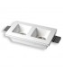 Century quadratisches LED-Licht aus Gips JESSY2-SQ2112
