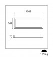 Kit Century 30X120 cm Deckenleuchte für LED-Paneele KIT-PLFB120
