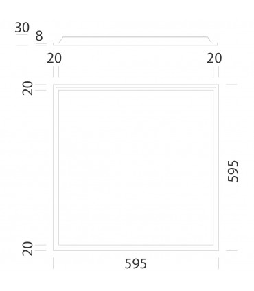 Disano Rodi 832 LED-Panel 39W 4000K 60X60cm 15023200