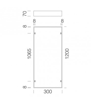 Disano Kit Rahmen für LED-Paneel RODI595 30X120mm 99803600