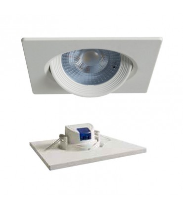 Duralamp viereckige LED-Einbauleuchte 7W 4000K 40° weiß D307QNW