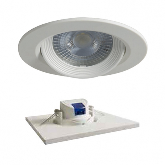 Duralamp runde LED-Einbaulicht 7W 3000K 40° weiß D307TWW