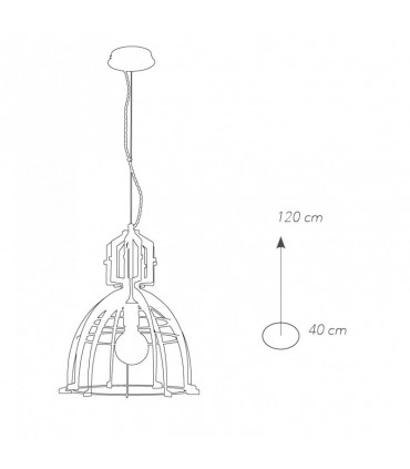 Fan Hängenleuchte Gold 1XE27 I-URBAN-S40
