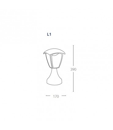 Fan Europe Led-Wandleuchte mit Laterne für Außenbereich LANT-LADY/L1