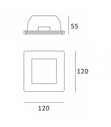 Ledco Einbaugipsleuchte weiß GE1020