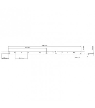 Ledco LED-Lichbänder 60W 24V 3000K IP20 5 Meter SL60LBC20