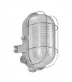 Lombardo ovale Wandleuchte mit Käfig, Farbe: grau, E27 IP44 LB41424