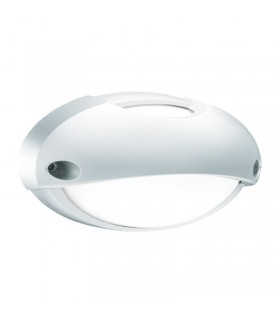 Lombardo ovale Wandleuchte Airy, weiß E27 IP54 LB82321