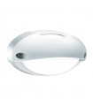 Lombardo ovale Wandleuchte Airy, weiß E27 IP54 LB82321
