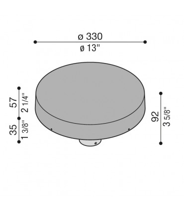 Lombardo Lichtverteiler LINE 330 25W LED 4000K anthrazitfarben LL113202N