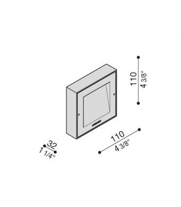 Lombardo 110 LED-Wandeinbauleuchte KOI 750 lumen 4000K grau LL121001N