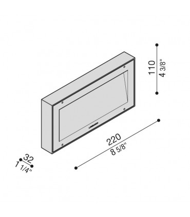 Lombardo LED-Wandeinbauleuchte KOI 220 LED 1300 lumen 4000K anthrazitfarben LL121010N