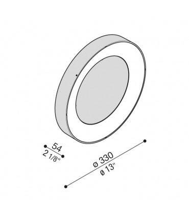 Lombardo ROSS 330 LED-Deckenleuchte rund 2500 Lumen 4000K weiß LL124010N
