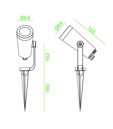 Nobile Strahler GU10 IP67 Grau 61082/G
