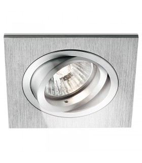 Nobile quadratischer Einbaustrahler aus Aluminium, satiniert 230V 50W 9088