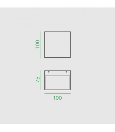 Applique Nobile Brick bianco LED 9W 3000K IP65 810 lumen BA10/1A/3K/W