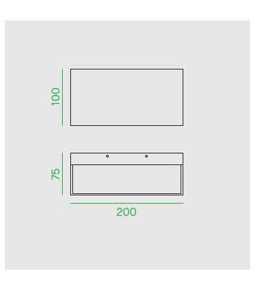 LED-Leuchter für Wandinstallation mit bi-direktionalem Strahl 3000K BA20/2A/3K/W