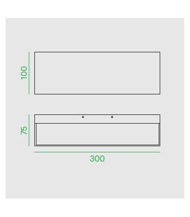 LED-Leuchter für Wandinstallation mit uni- direktionalem Strahl 2250 lumen IP65 BA30/1A/3K/W