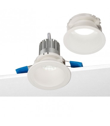 Nobile 8.5W 3000K doppelgerahmter runder LED-Einbaustrahler Weiß D1R/40/3K/W
