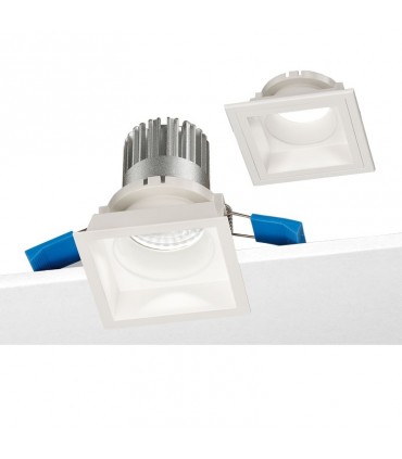 Quadratischer LED-Einbaustrahler Nobile 8.5W 3000K Doppelrahmen Weiß D1S/40/3K/W