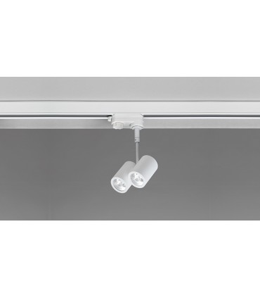 Nobile verstellbarer 2X5W LED-Strahler für Schiene 3000K weiß R27/3K/40