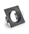 Led-einbauleuchte quadratische einbauleuchte, schwenkbar, Poliplast GU10 farbe Schwarz 400619NE-GU10