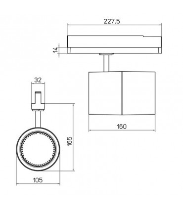 Side LED-Scheinwerfer 41W 3000K weiß 67355-LBC-60