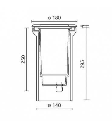 Side LED-Einbaulicht OLODUM 30W 4000K 40° E8267-LBN-40